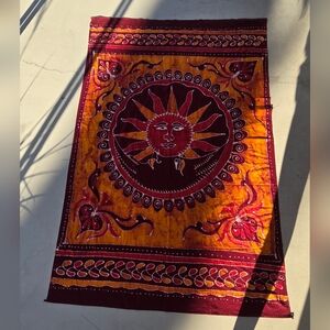 Gypsy Rose Sunshine Tapestry Orange/Red 82x52”